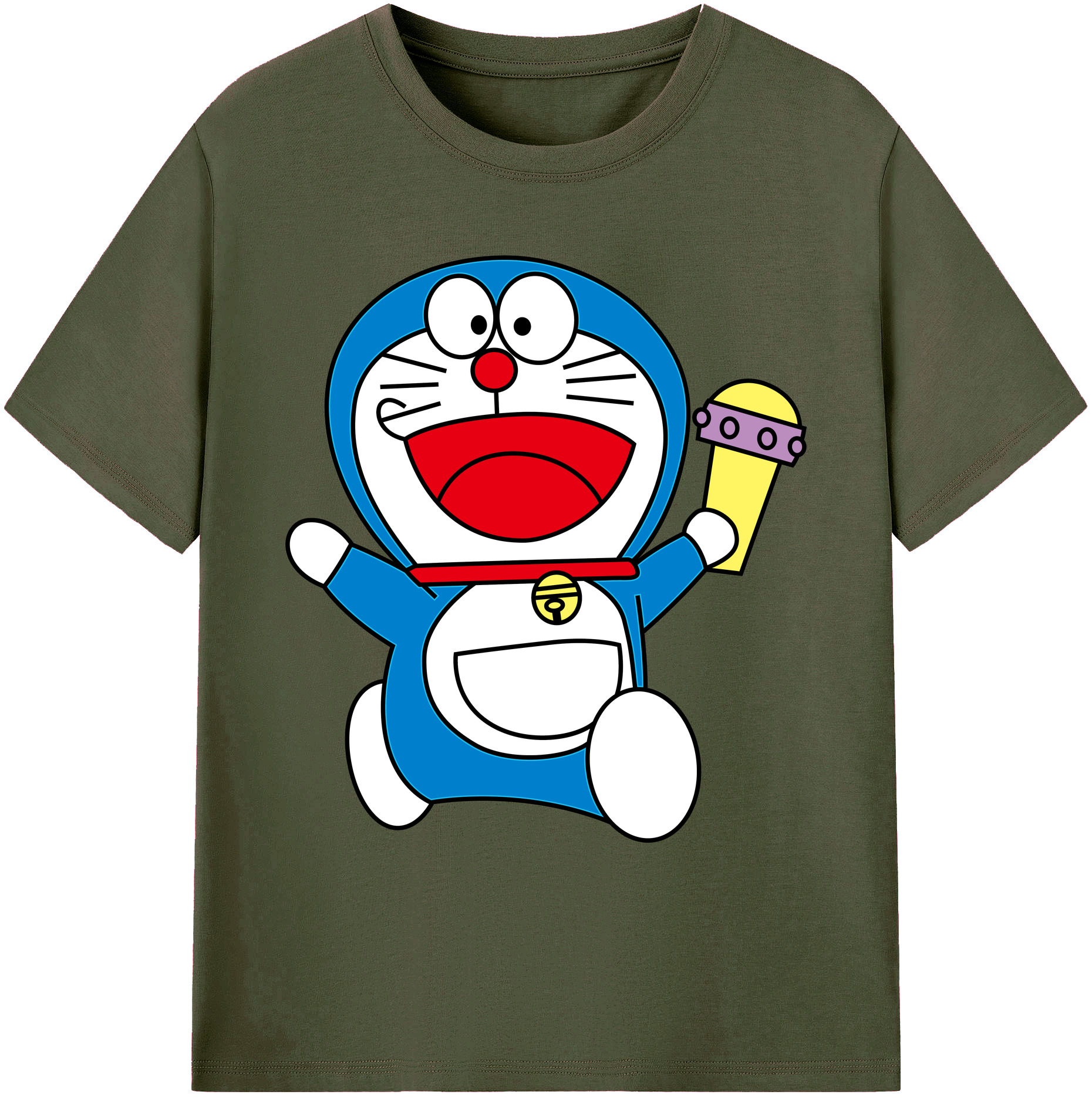 （画像用） ドラえもん Doraemon 綿100％ メンズ半袖Tシャツ｜肌触りやわらか＆通気性